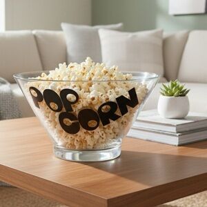 Vintage Wheaton 1970's Clear Popcorn Serving Bowl